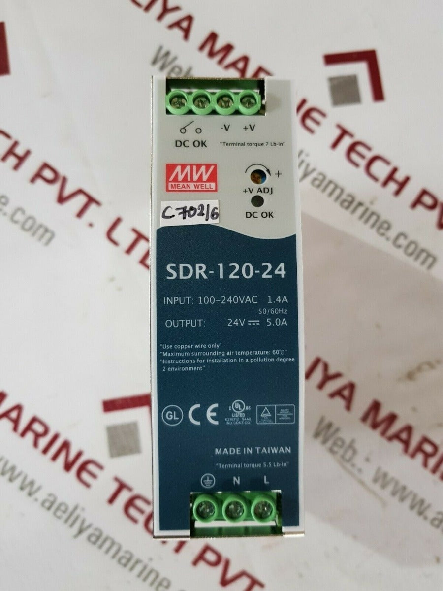 Mean well sdr-120-24 din rail power supply