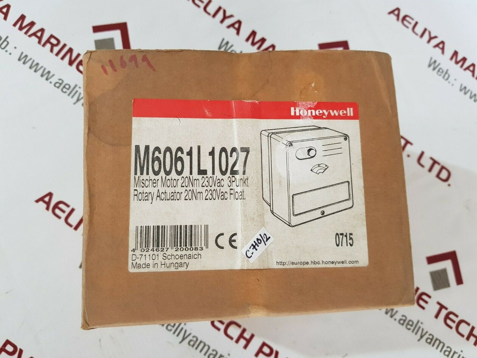 Honeywell m6061l1027 standard line rotary valve actuator