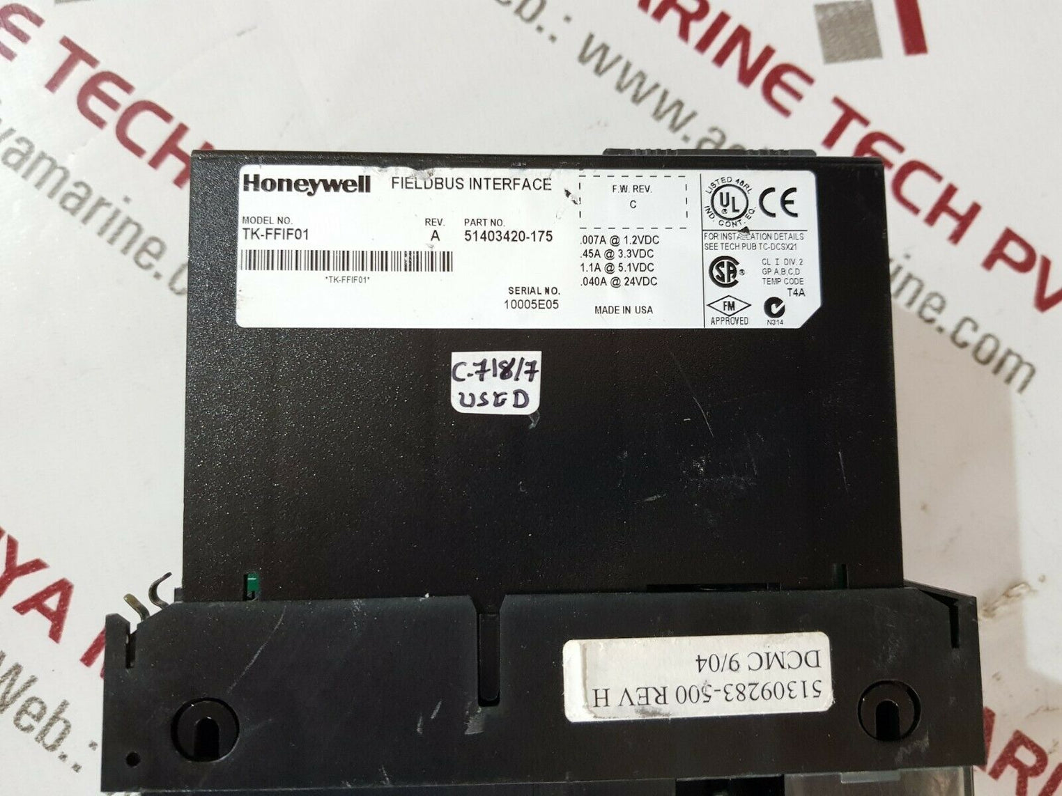 Honeywell tk-ffIf01 fieldbus interface module 51403420-175