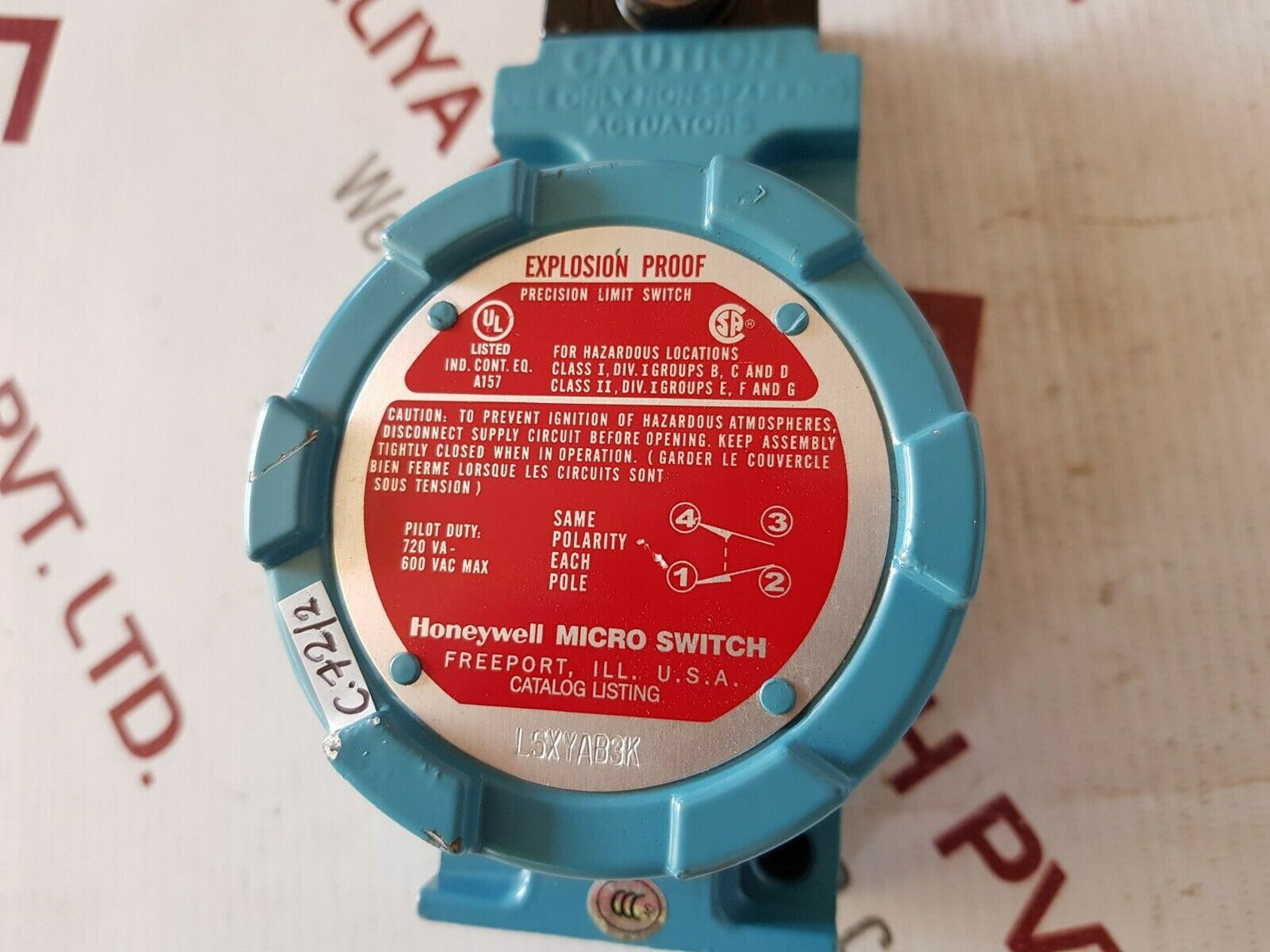 Honeywell lsxyab3k explosion proof precision limit switch