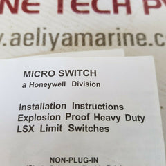 Honeywell lsxyab3k explosion proof precision limit switch