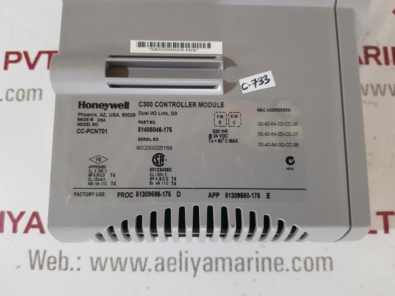 honeywell cc-pcnt01 c300 controller module