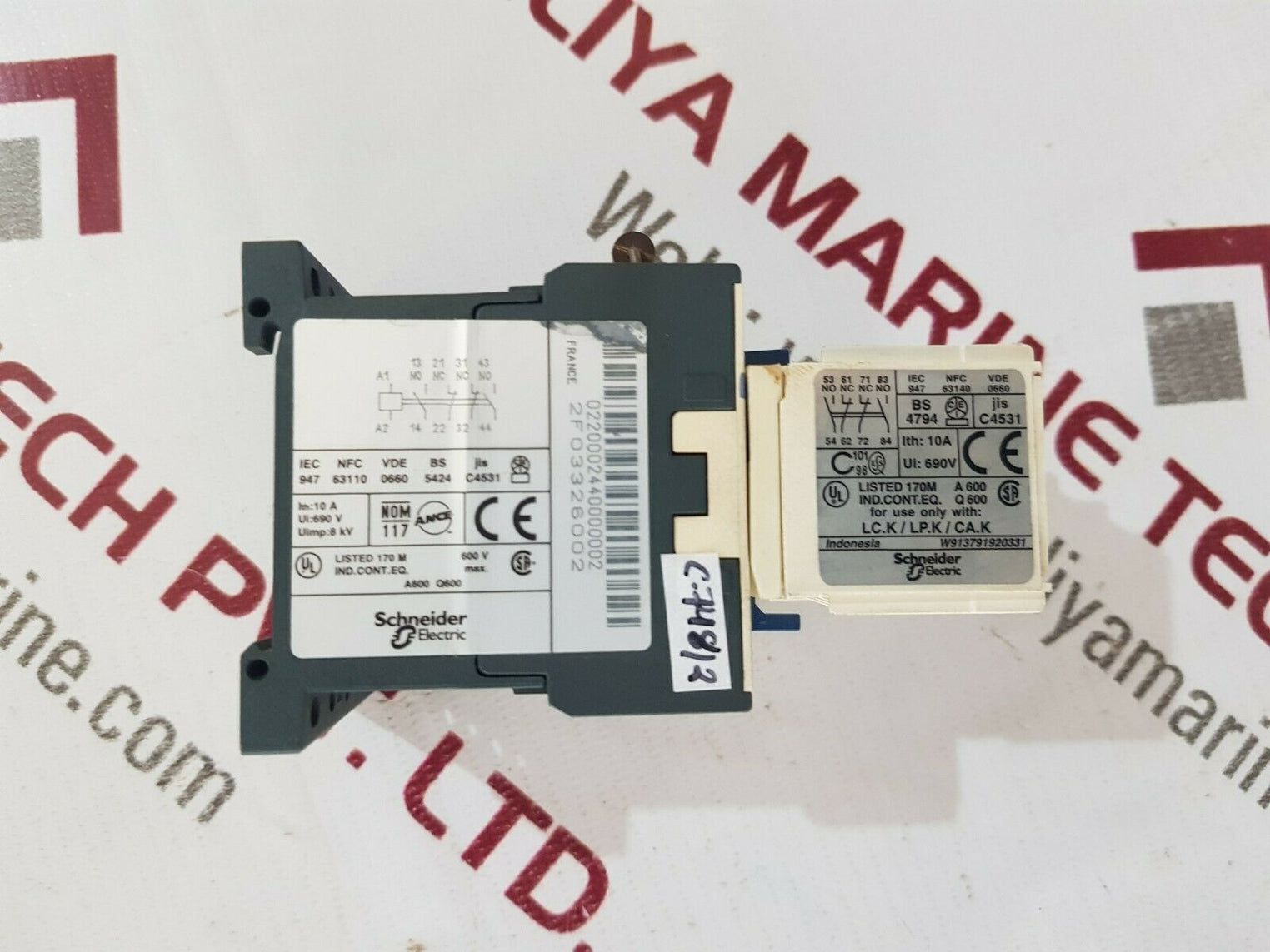 Schneider electric/ telemecanique 1kn22 contact block