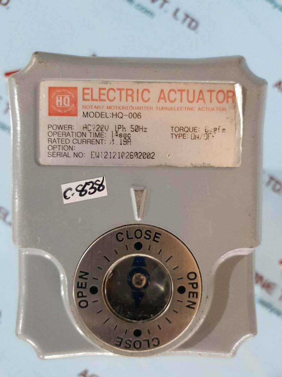 Electric actuator hq006 Aeliya Marine Tech