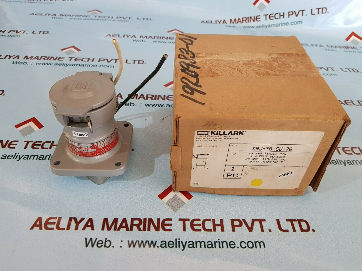 Hubbell killark krj-20 su-78 receptacle pin/sleeve 20amp115/230vac