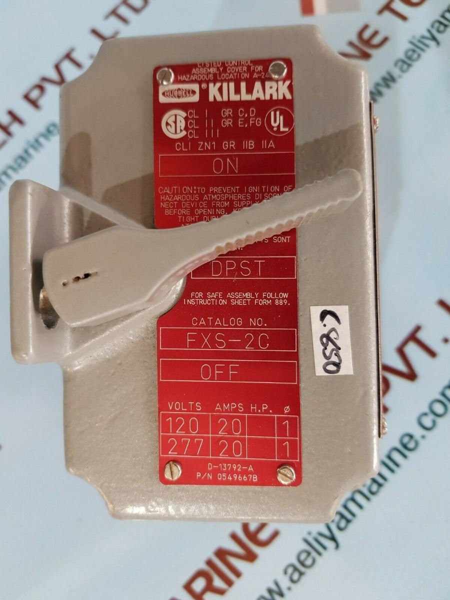Hubbell Killark fxs-2c seal-x factory sealed tumbler switch controls