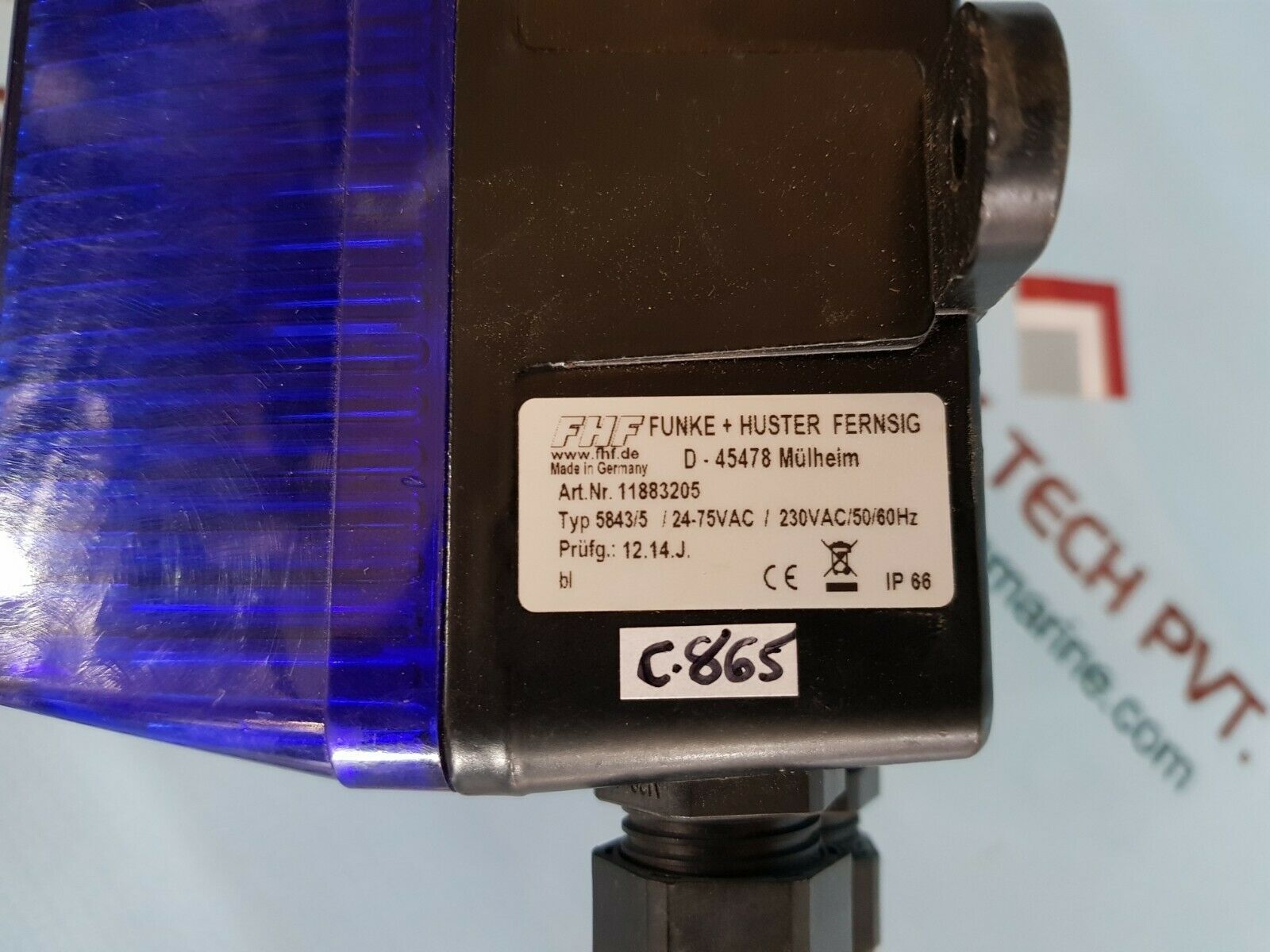 FHF 5843/5 second telephone alarm and signal unit blue