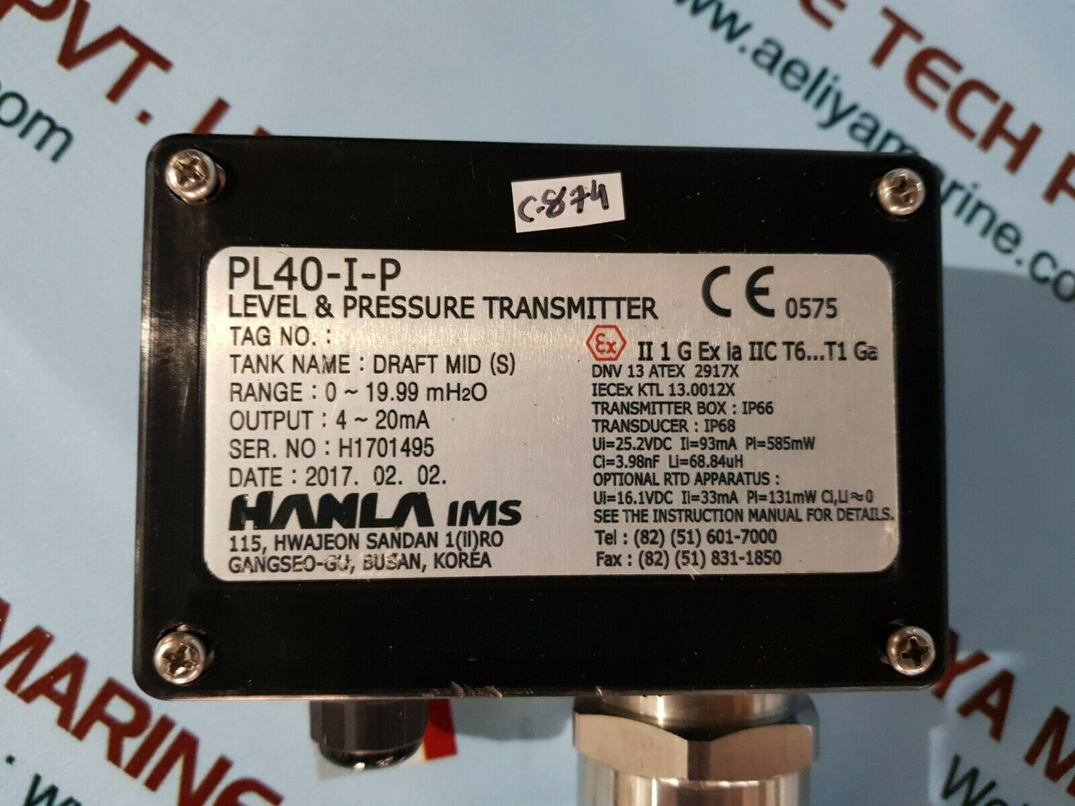 Hanla ims pl40-i-p level & pressure transmitter range0~19.99mh2o