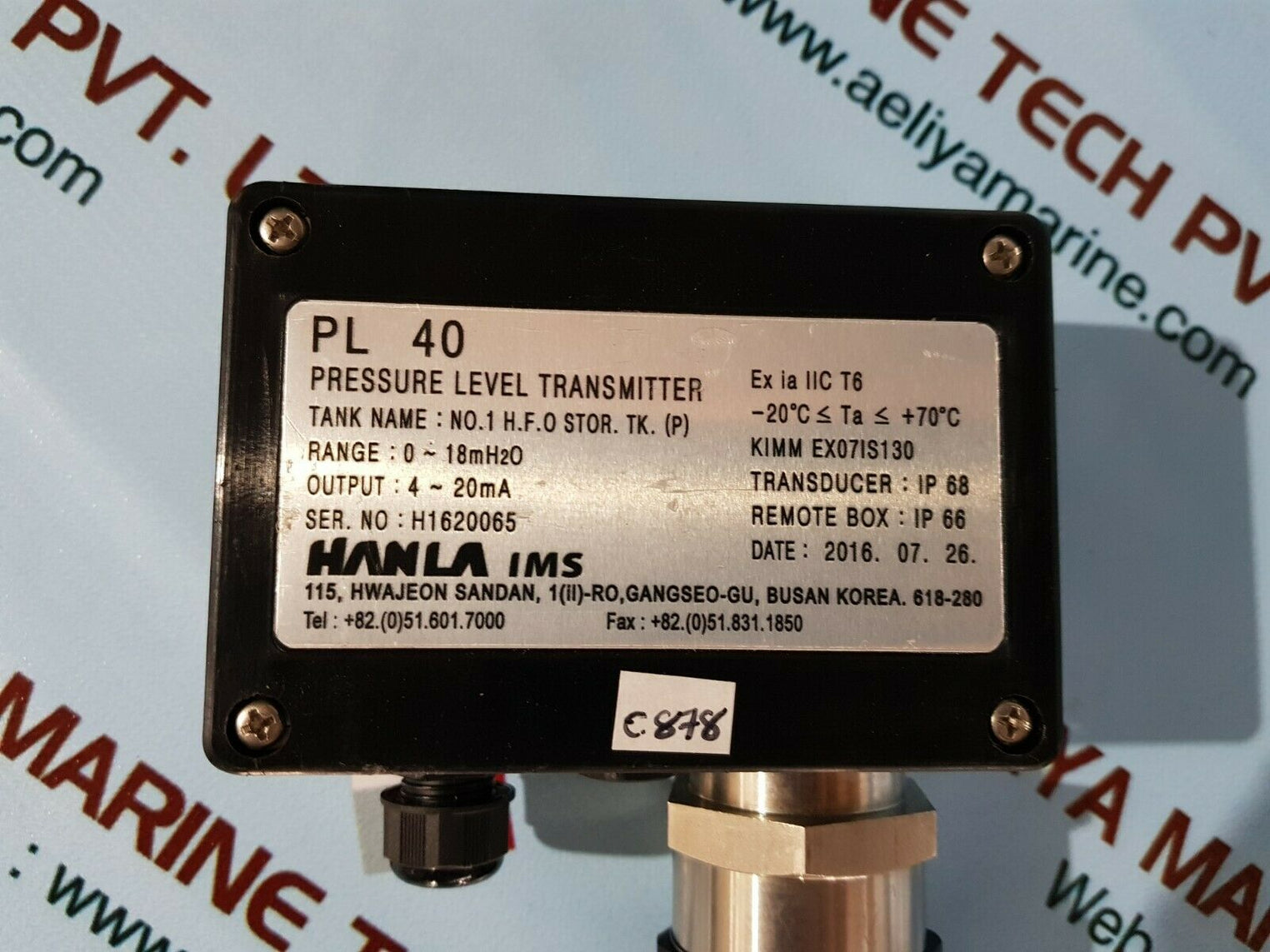 Hanla ims pl 40 pressure level transmitter range 0~18mh2o ip 66