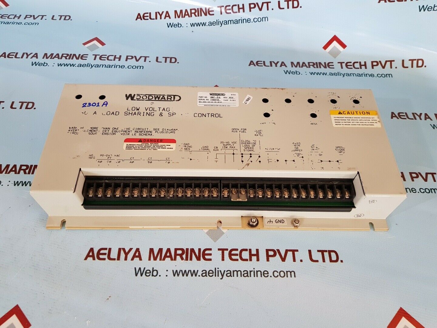 Woodward 9907-019 low voltage 2301a load sharing & speed control 200 ma 2k-6k hz