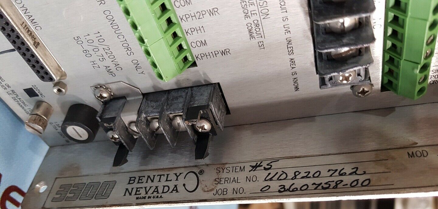 Bently Nevada 3300 System Rack Six Channel Temperature Monitor