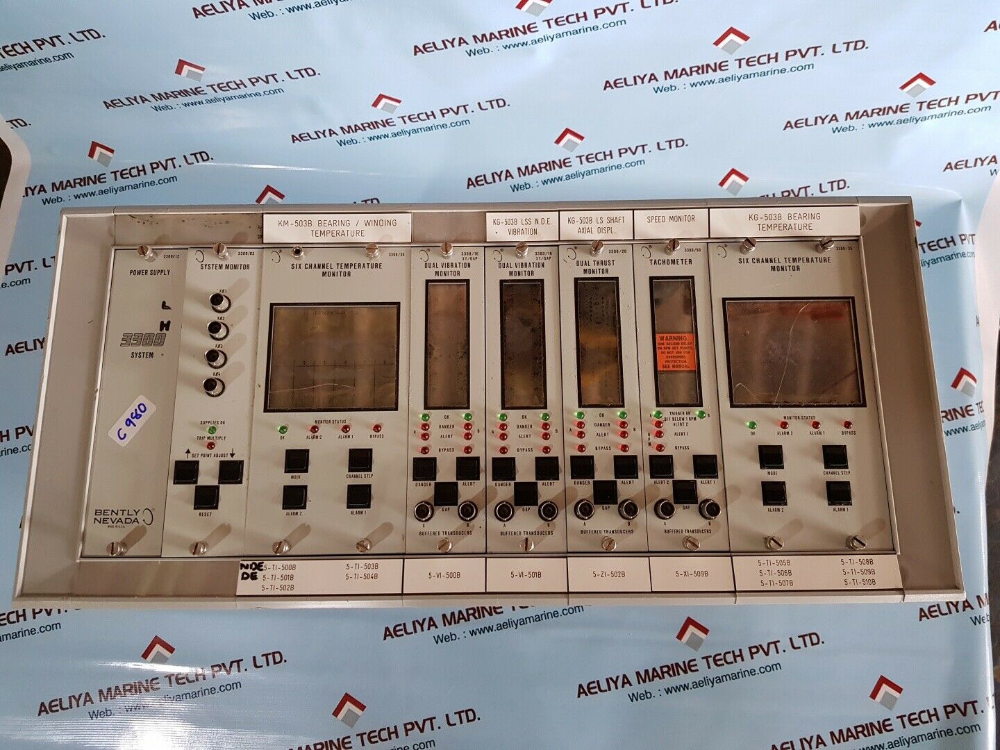 Bently Nevada 3300 System Rack Six Channel Temperature Monitor