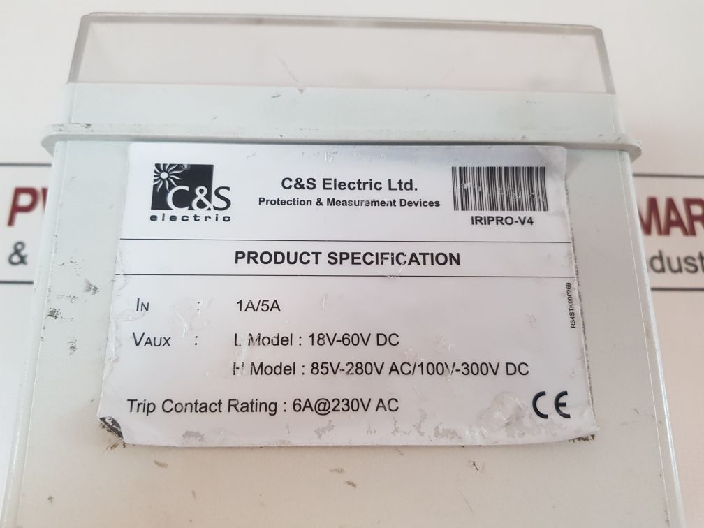 C&S Electric Iripro-v4 Current Protection Relay Iripro-v4-3I-ei-l
