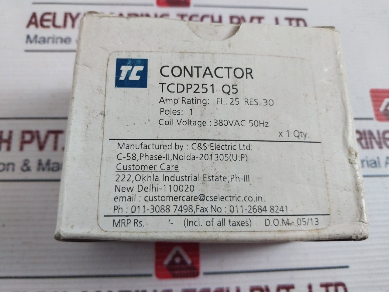 C&S Electric Tcdp251 Tc Contactor 1 Pole 380Vac