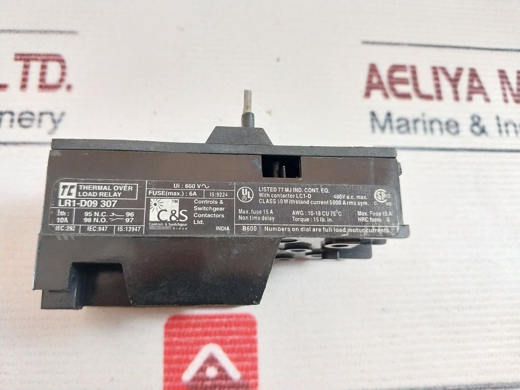 C&S Lr1-d09307 Thermal Overload Relay 10A