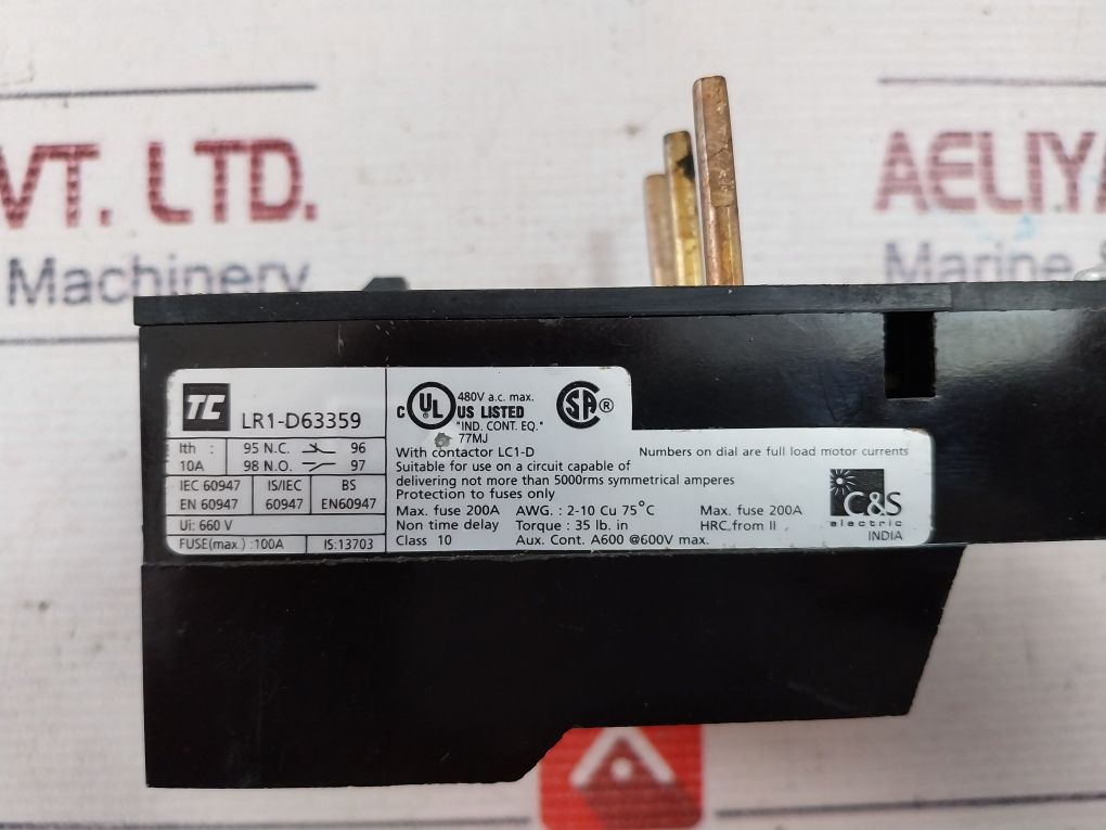 C&S Lr1-d63359 Thermal Overload Relay 660V