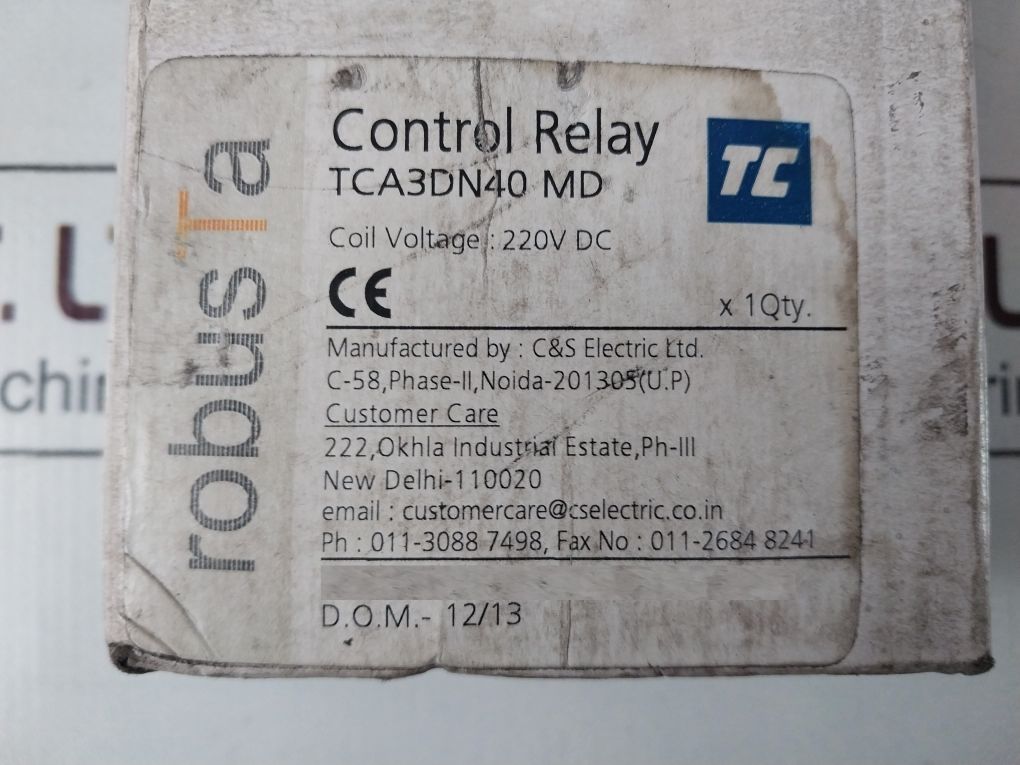 C&S Tca3Dn40 Control Relay Tca3Dn40 Md