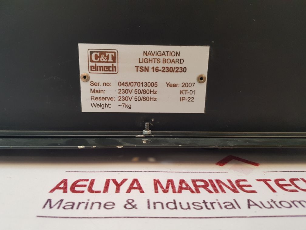 C&T Elmech Tsn 16-230/230 Navigation Lights Board 230V 50/60Hz