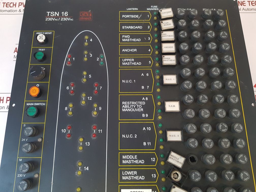 C&T Elmech Tsn 16-230/230 Navigation Lights Board 230V 50/60Hz