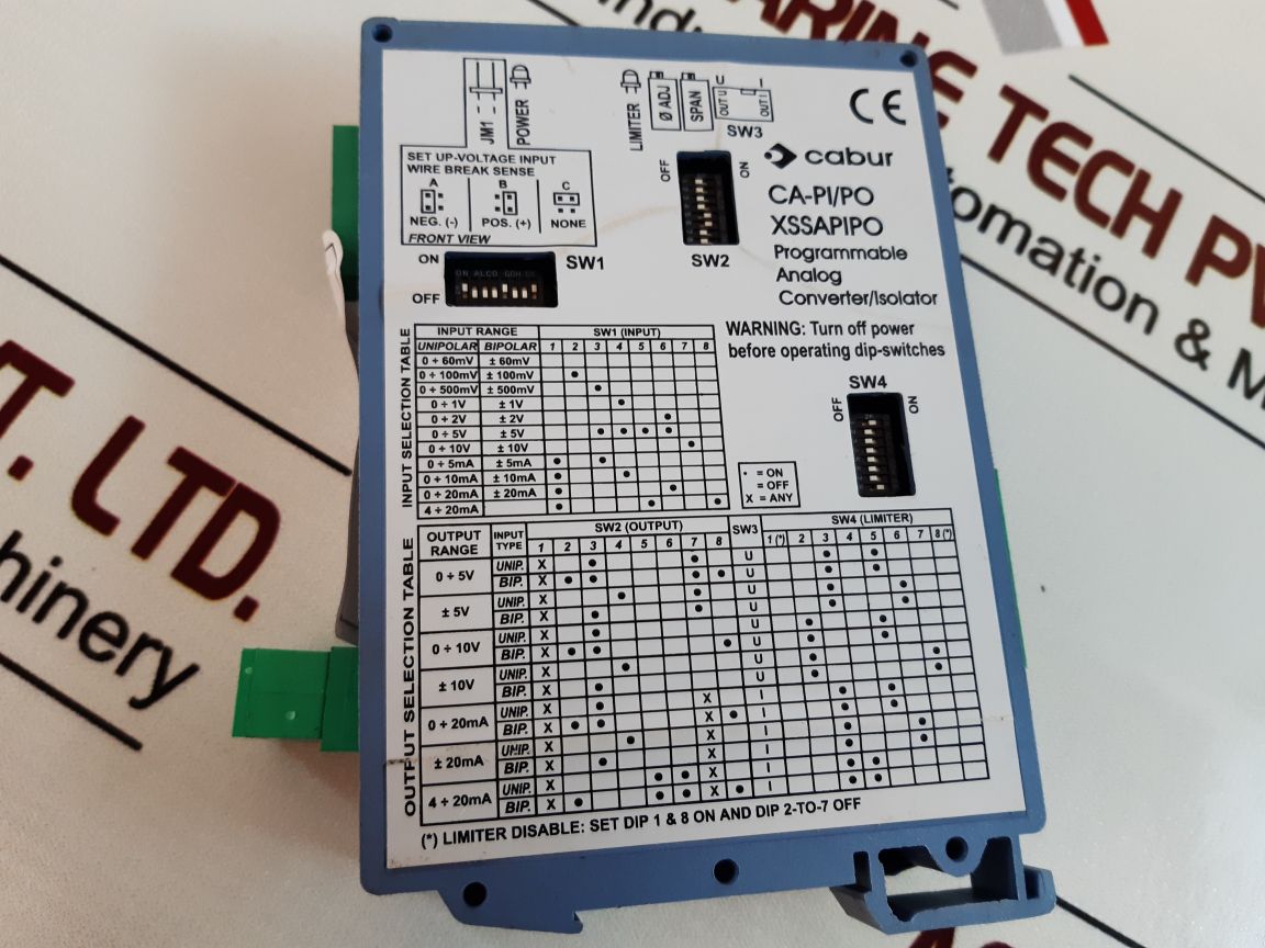 Cabur Ca-pi/Po-xssapipo Programmable Analog Converter Isolator