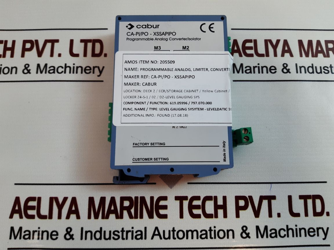 Cabur Ca-pi/Po-xssapipo Programmable Analog Converter Isolator