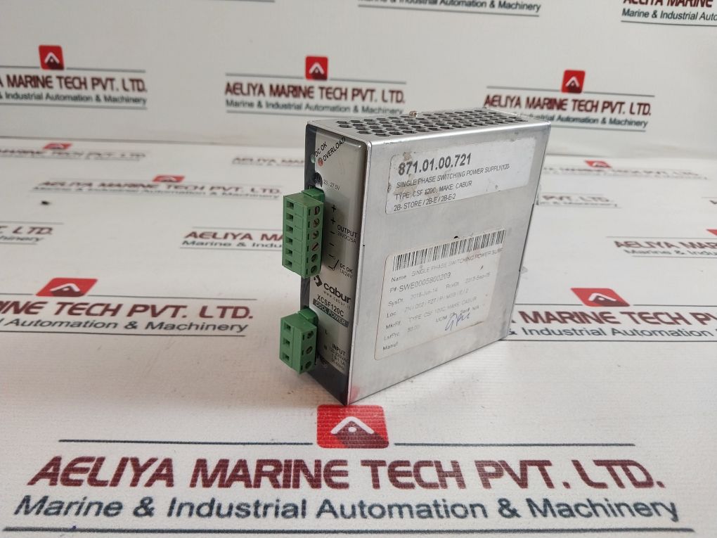 Cabur Xcsf120C Single Phase Switching Power Supply 110-345 Vdc