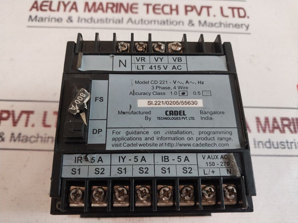 Cadel Cd 221 Ampere Meter 415 V Ac