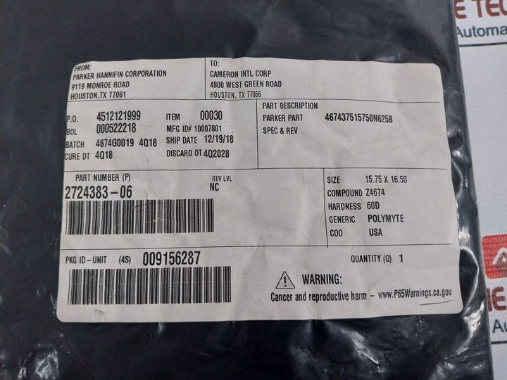 Cameron 10007801 Seal Ring 467437515750N625B