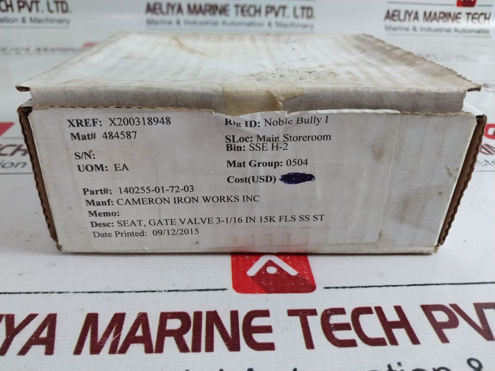 Cameron 140255-01-72-03 Seat Gate Valve Hrb 96.0