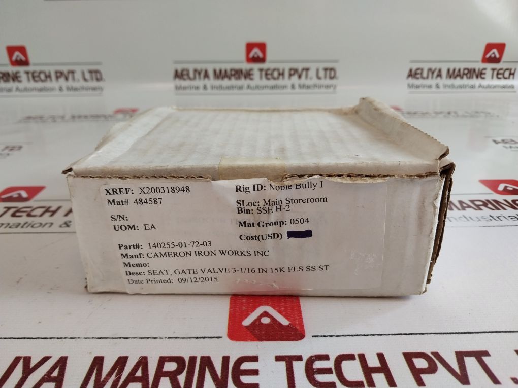 Cameron 140255-01-72-03 Seat Gate Valve Hrb 98.0