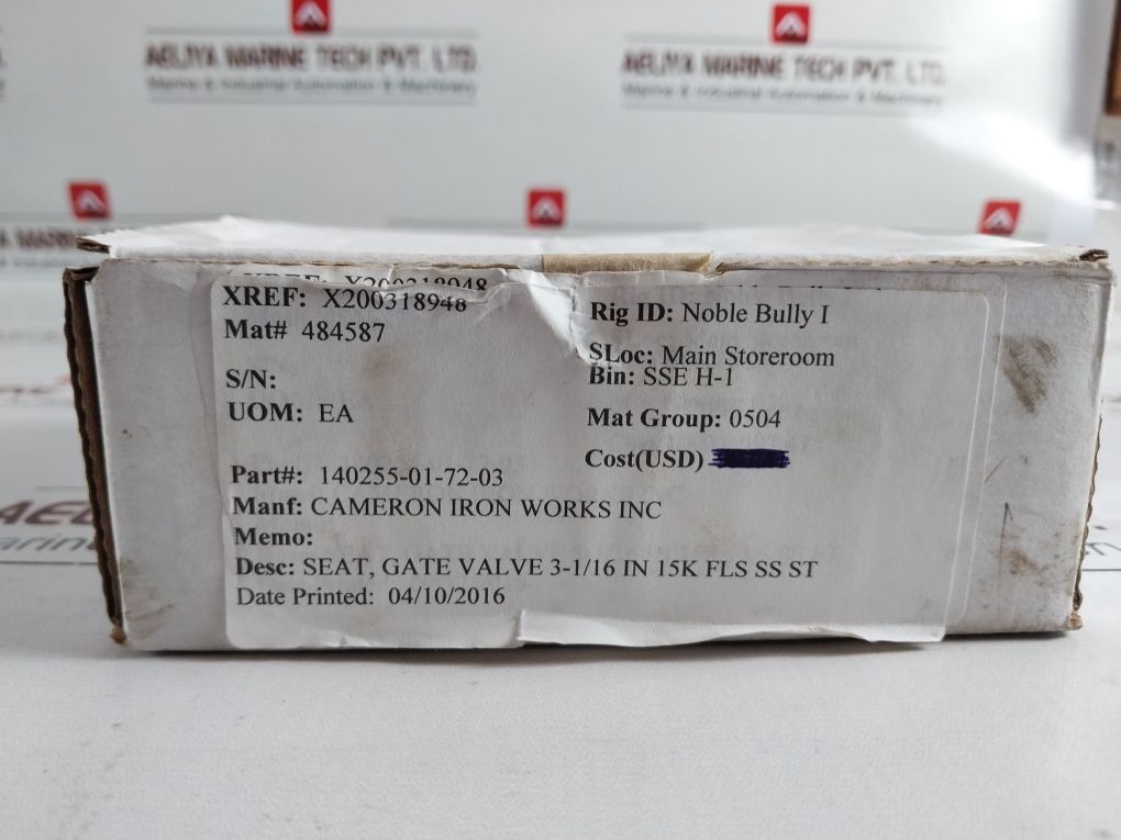 Cameron 140255-01-72-03 Seat Gate Valve