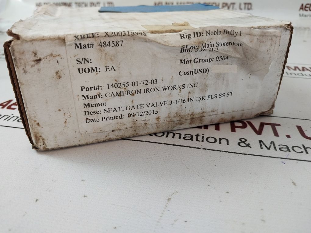 Cameron 140255-01-72-03 Seat Gate Valve