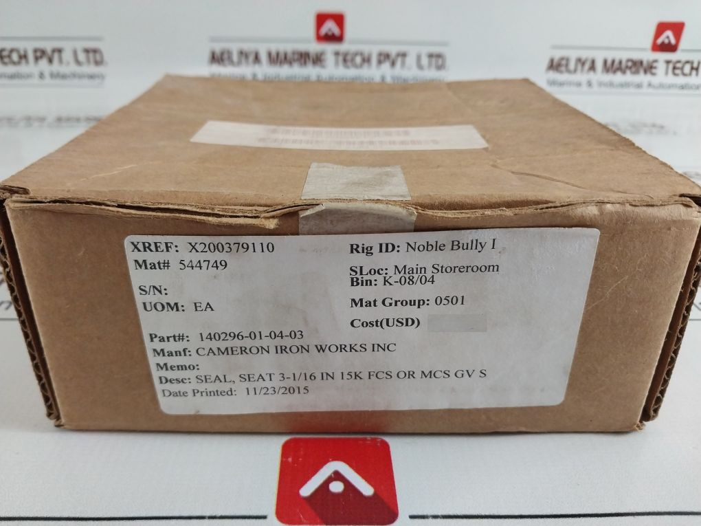 Cameron 140296-01-04-03 Rev 02 Hn Seal Valve