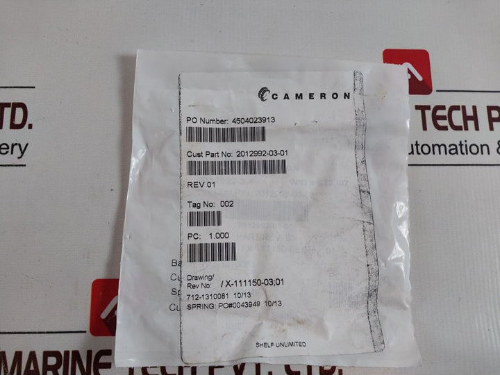 Lot Of 10X Cameron 2012992-03-01 Rev 01