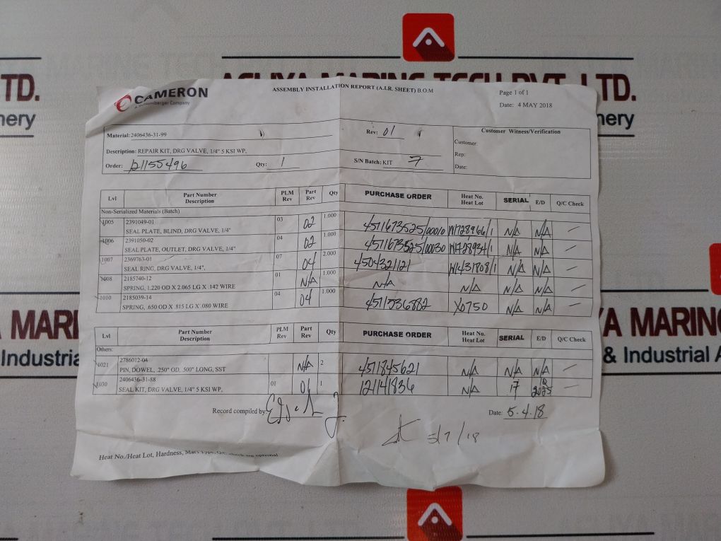 Cameron 2185018-00-49 1/4