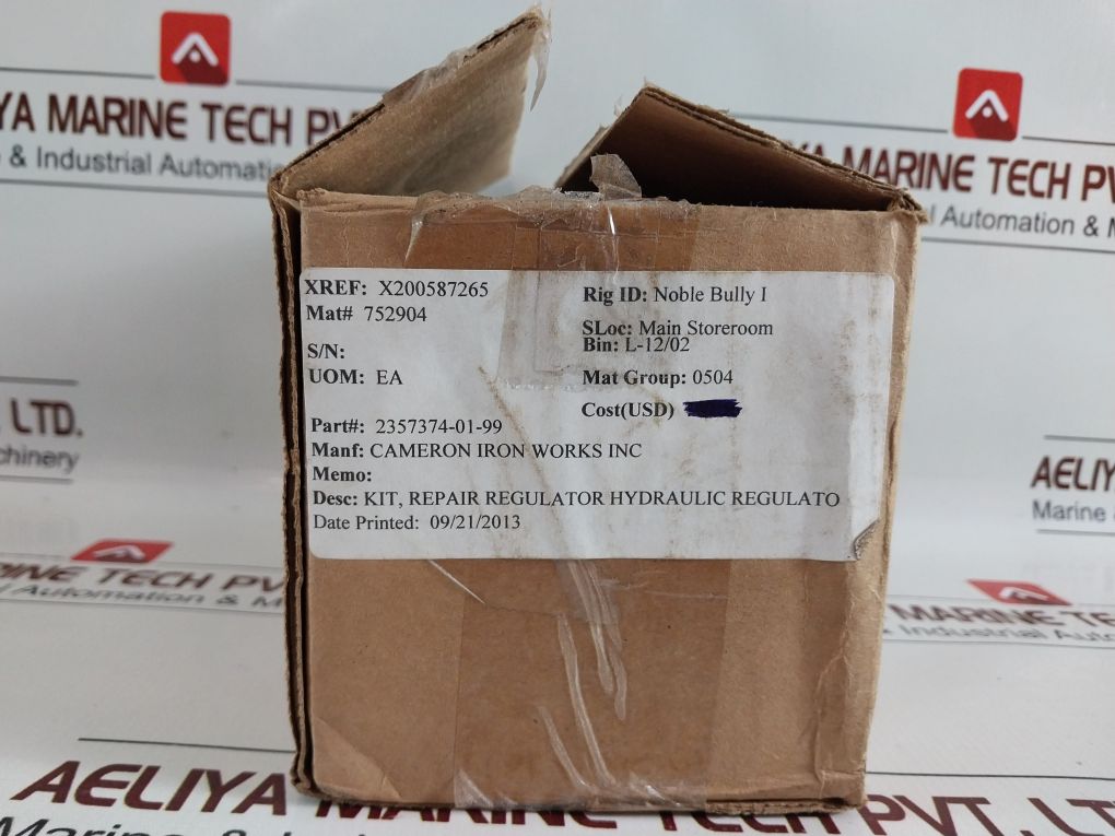 Cameron 2357374-01-99 Hydraulic Regulator Repair Kit