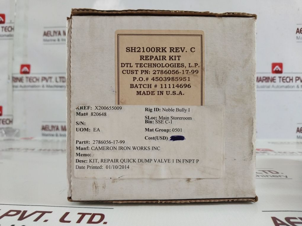 Cameron 2786056-17-99 Valve Repair Kit