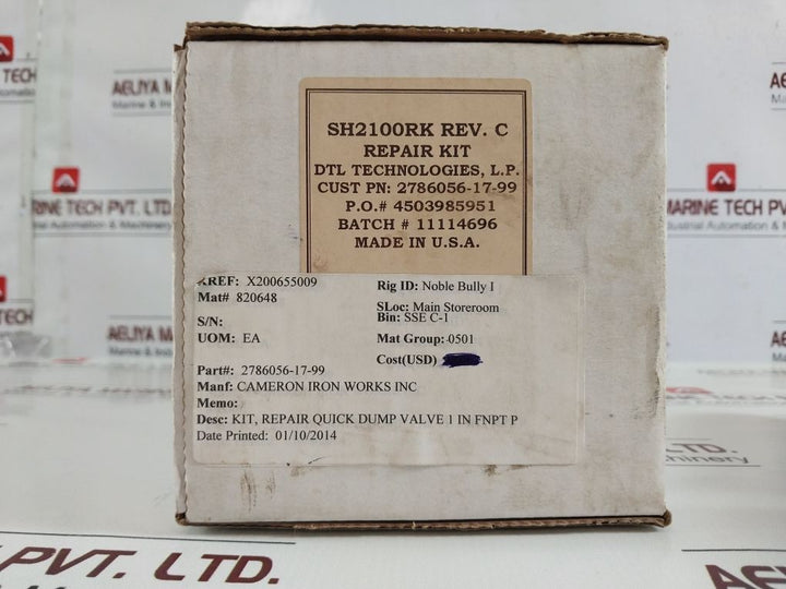 Cameron 2786056-17-99 Valve Repair Kit