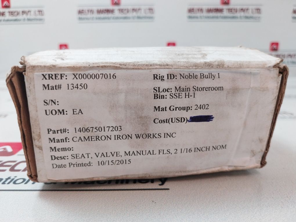 Cameron 614387-02 Valve Seat