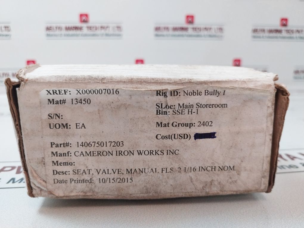 Cameron 614387-02 Valve Seat Rev.02