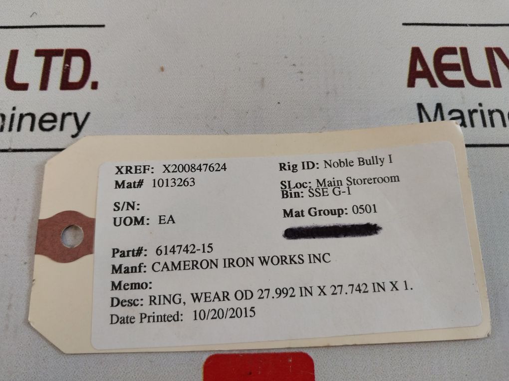 Cameron 614742-15 Ring