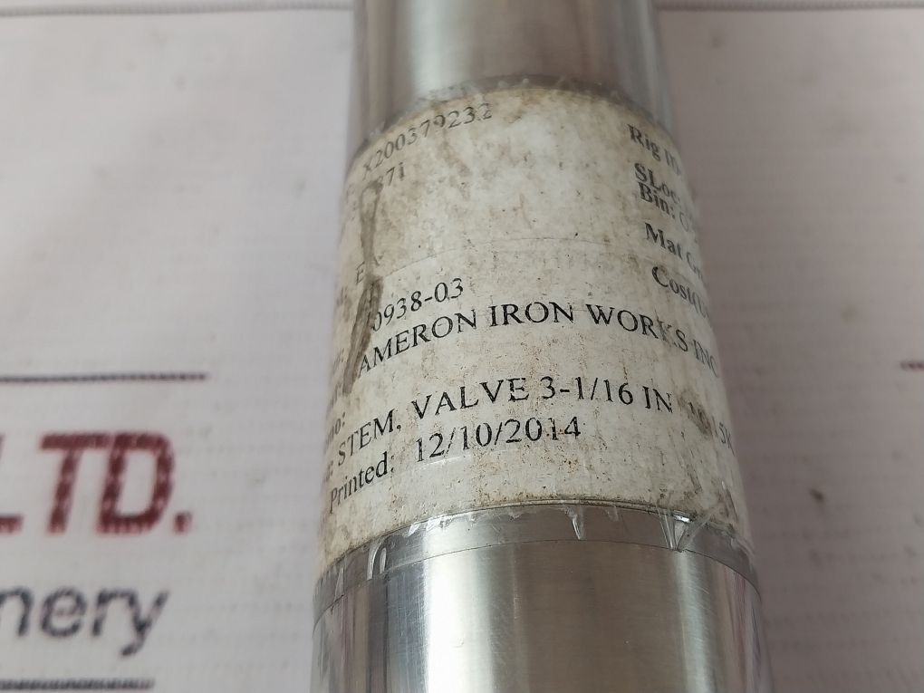 Cameron 630938-03 Stem For Choke And Kill Valve