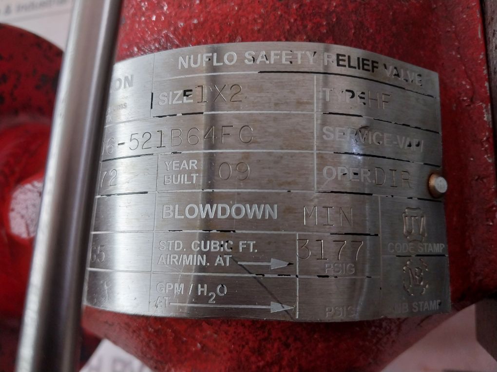 Cameron Swagelok 96606-521B64Fc Nuflo Pilot-operated Safety Relief Valve