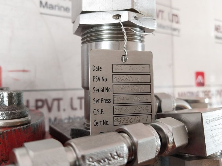 Cameron Swagelok 96606-521B64Fc Nuflo Pilot-operated Safety Relief Valve