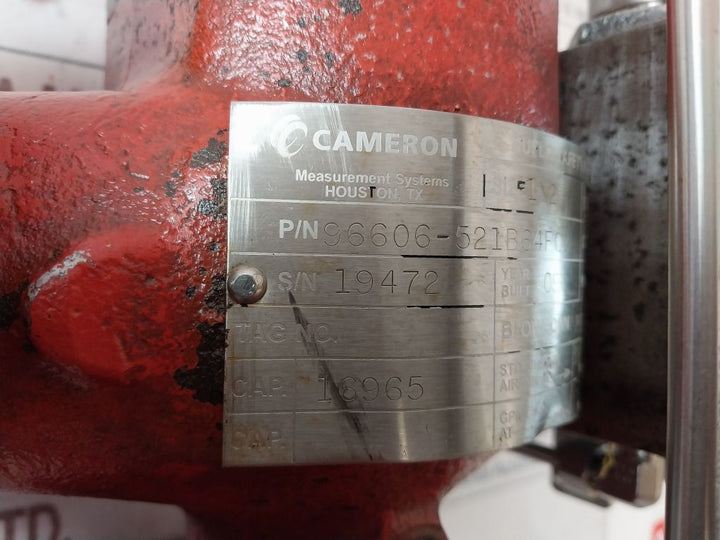 Cameron Swagelok 96606-521B64Fc Nuflo Pilot-operated Safety Relief Valve