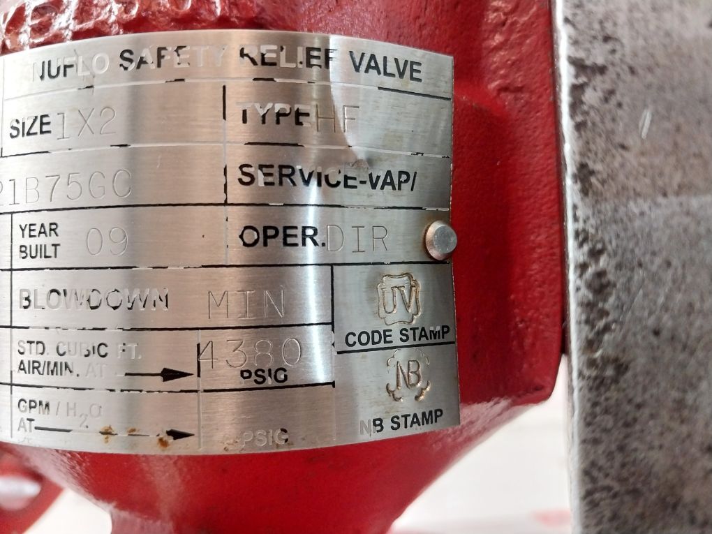 Cameron/Nuflo 96608-a21B75Gc Safety Relief Valve