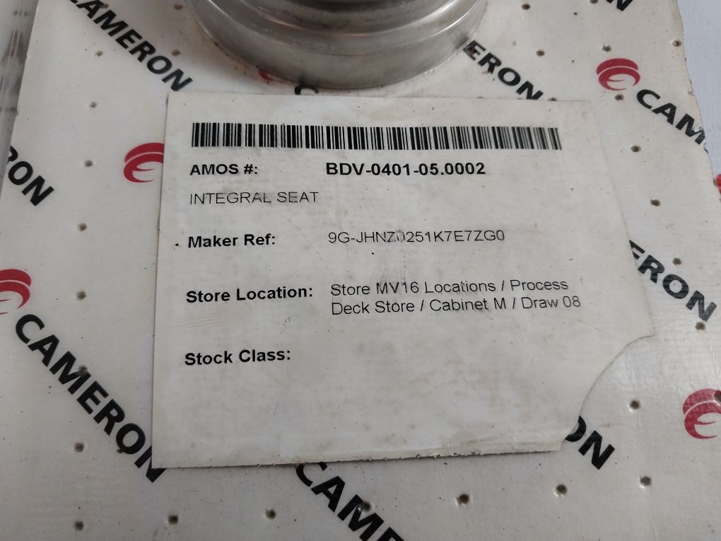 Cameron 9G-jhnz0251K7E7Zg0 Integral Seat Bdv-0401-05.0002 Set