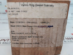 Cameron 2010199 01 Gasket Ax 3-1/16
