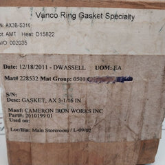 Cameron 2010199 01 Gasket Ax 3-1/16