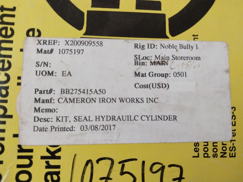 Parker Seal Hydraulic Cylinder Kit